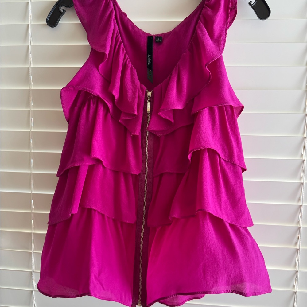 Bellatrix Fuchsia Top with Silver Zip
